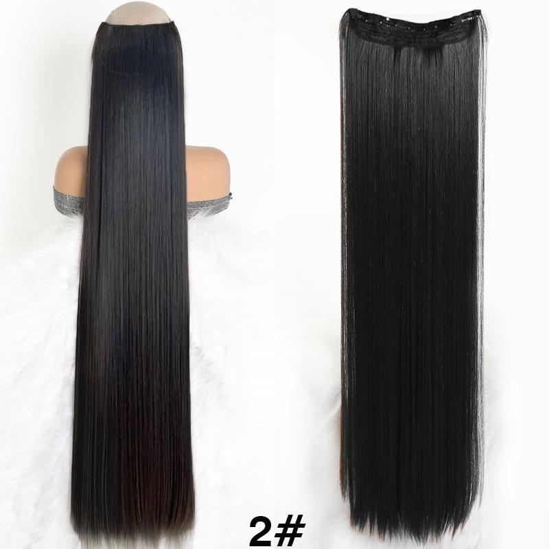 40 tommer Hår Extensions Clip In Hår Extensions Syntetisk5 Klips i Ett-Stykke Type Hår Extensions For Kvinner