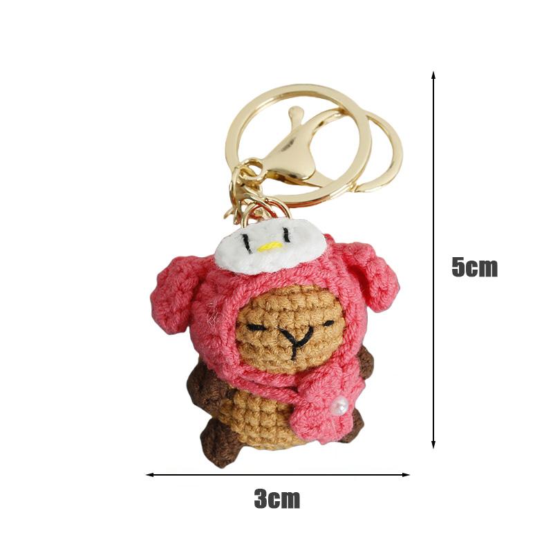 1-10PCS Capybara Crochet Doll Ornament Crochet Positive Energy Dolls Handmade Toy Desk Office Room Decoration Christmas Gifts