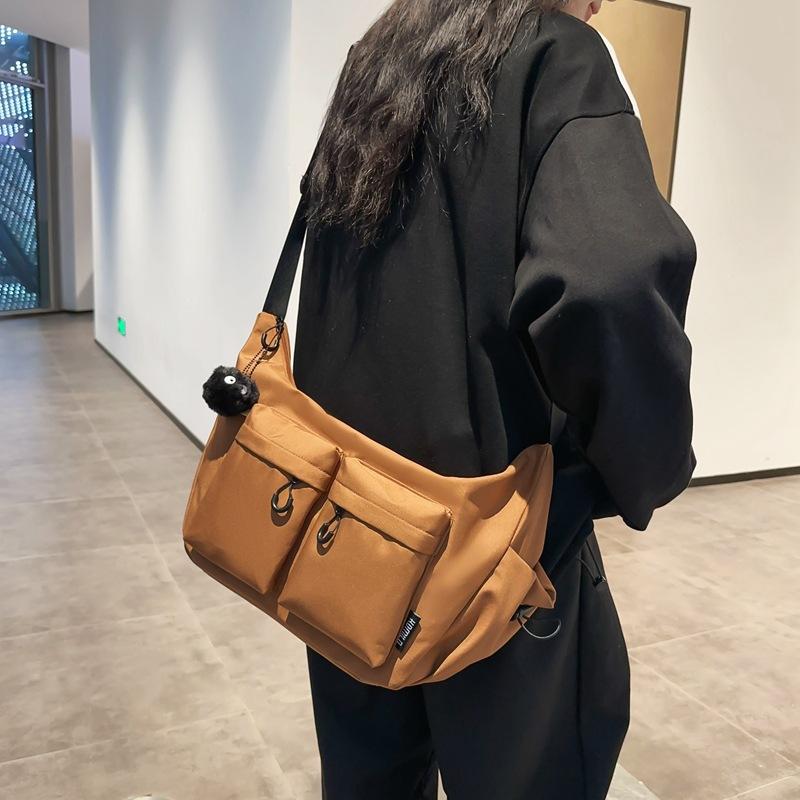 Autumn Trend Ruiying Women's Single-shoulder Bag, Korean Version Large Capacity Crossbody Bag, Workwear Sail Fabric Bag