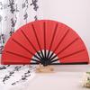 Chinese Martial Arts Kung Fu Fan Tai Chi Dance Fan Plastic Stage Performance Folding Fan Solid Color Fan Photo Prop