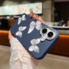 Grey Butterfly Print Shockproof Soft TPU Phone Case For iPhone 16 Pro Max 15 Pro 14 13 12 11 Lens Protection Matte Leather Texture Slim Bumper Cover