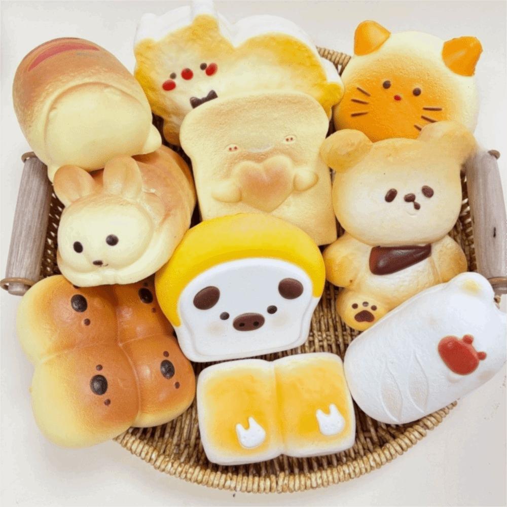 Slow Rebound Simulation Bread Pinch Photo Props Realistic Food Fidget Toy Party Gift
