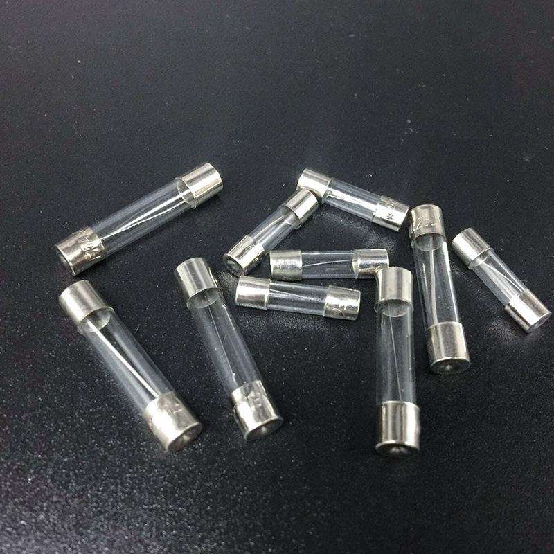 100-Piece Box of 5x20mm Glass Fuses, 0.2A-20A