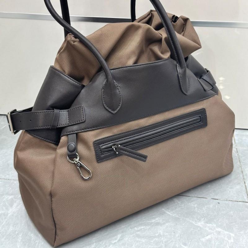 Large 17-inch Nylon Canvas Tote Bag Women Spacious Commuter Shoulder With Multiple Pockets Streetwear Style