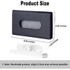 Tissue Holder In Car—PU Leather Car Napkin Holder, Car Kleenex Holder For Visor & Backseat, Easy To Use (Black)
