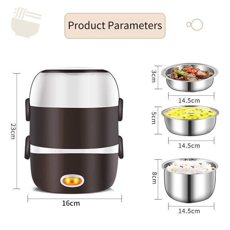 200W Multi Functional Electric Lunch Box Workers Heating Insulated Boxes Portable Steaming And Cooking Hot Rice Equipment