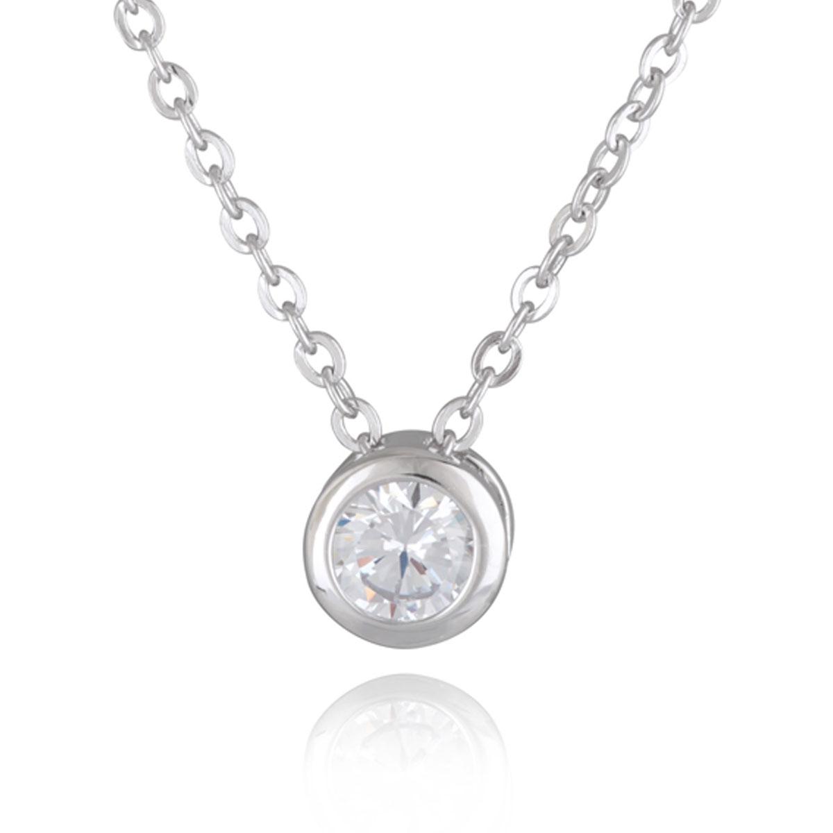 

Les Trésors De Lily [R7195] - Collier Argent Sissi blanc argenté (rhodié) - 45 cm 7 mm