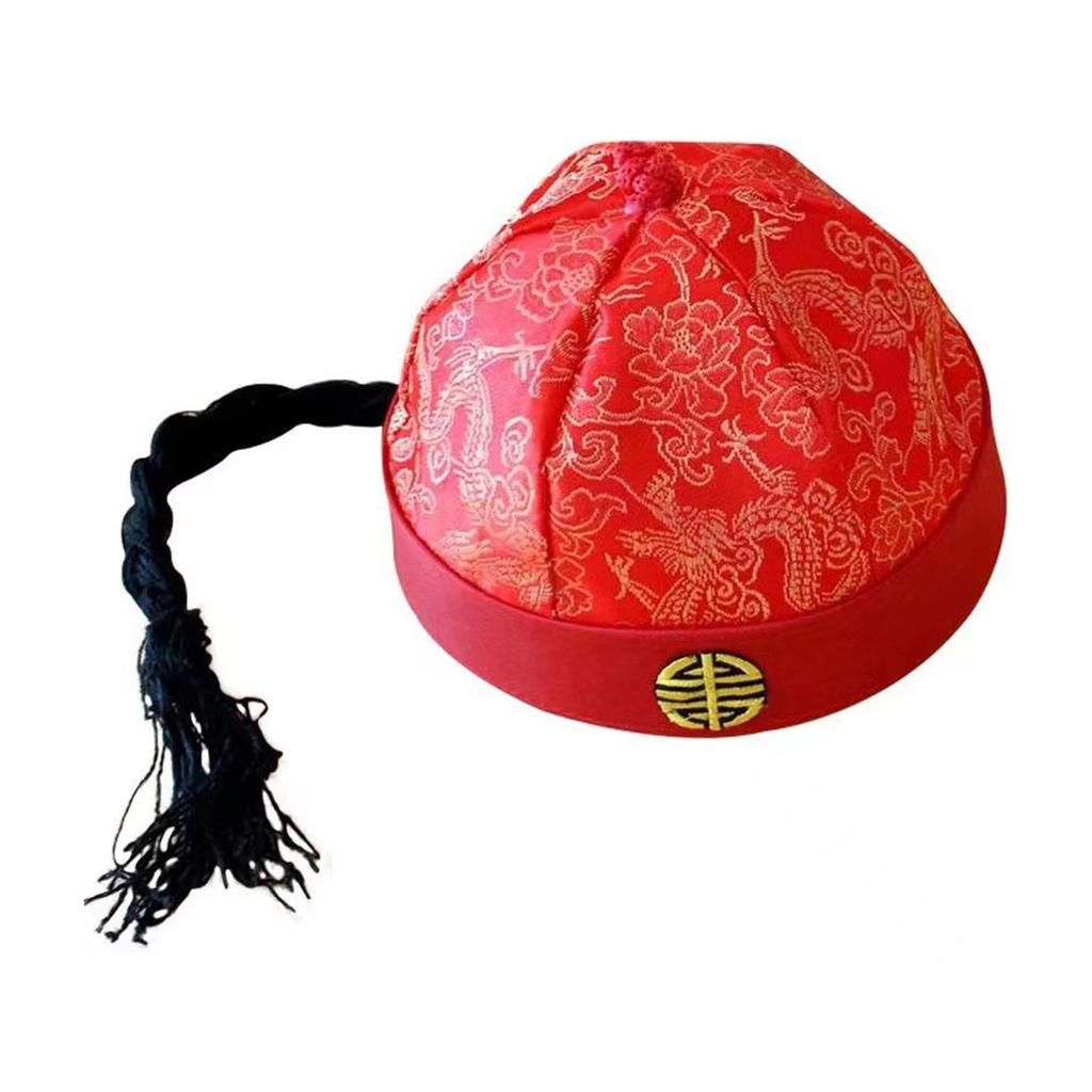 Chinesischer orientalischer Hut für Erwachsene Jugendliche Qing-Dynastie Altchinesischer Hut für Drama Verkleiden Festival Party Kostümhut