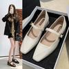High heels women's autumn 2025 new French retro square head thick heel with temperament light mouth versatile single shoes