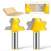 Hexahedral/Octahedral Tenon and Mortise Knife CNC Lock Miter Router Bit 12.7mm/12mm Shank Carbide Alloy Tenon Milling Cutter