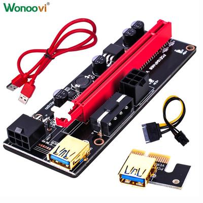 PCI-E Grafikkarten-Verlängerungskabel Black Diamond 009S, USB 3.0 Adapterkarte, PCIE 1X auf 16X.