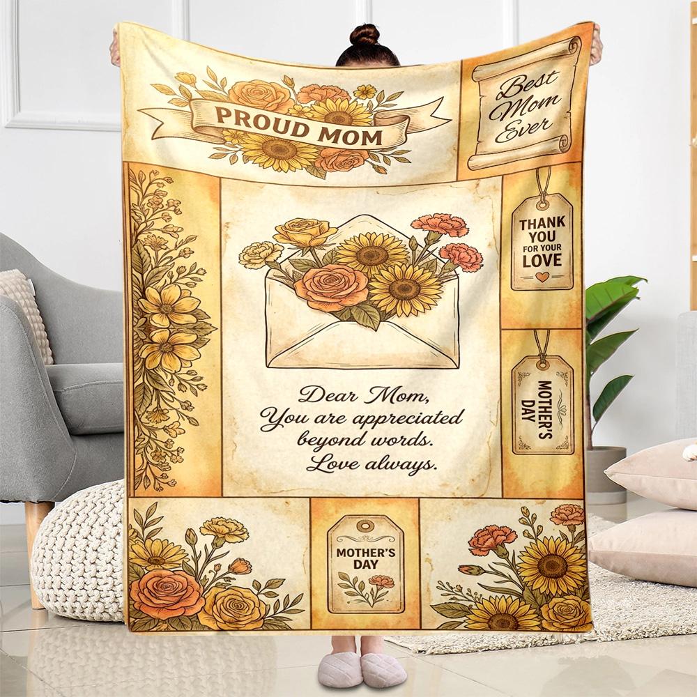 Mother's Love And Inspiration Blanket Suitable for sofas,travel, living rooms also a good gift for friends and family Suitable for all seasons.