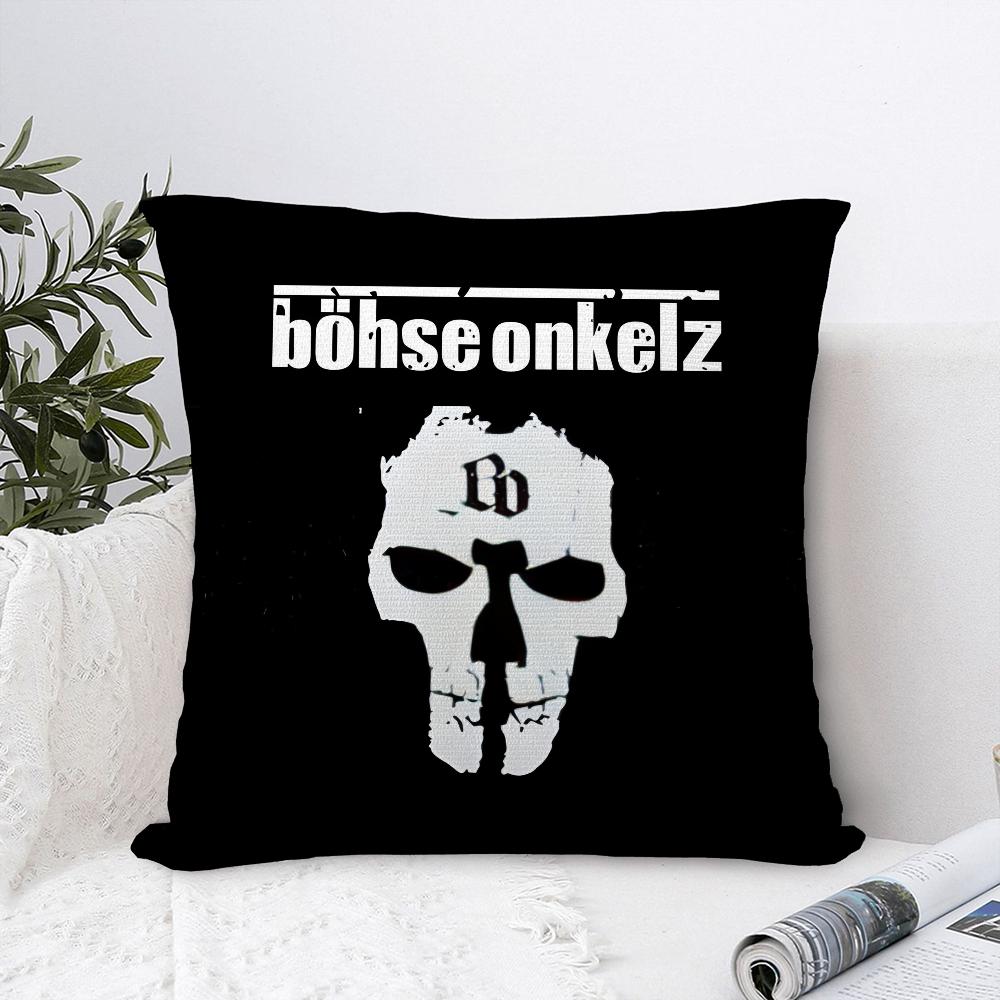 B-Bohse O-Onkelz Rock Pillow Case Sofa Decorative Home Double-sided Printing Short Plush Cushion Cover Throw Pillow Cover Gifts
