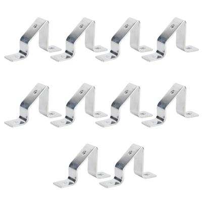 10PCS Rail Mounting U Bracket C45 Stainless Steel Guide Rail Inclined Support U Shaped Connector Bracket M5 Hole