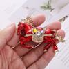 Three-dimensional Horse Keychain Oil Painting Bag Hanging Ornaments Bag Pendant Car Key Chain  Men