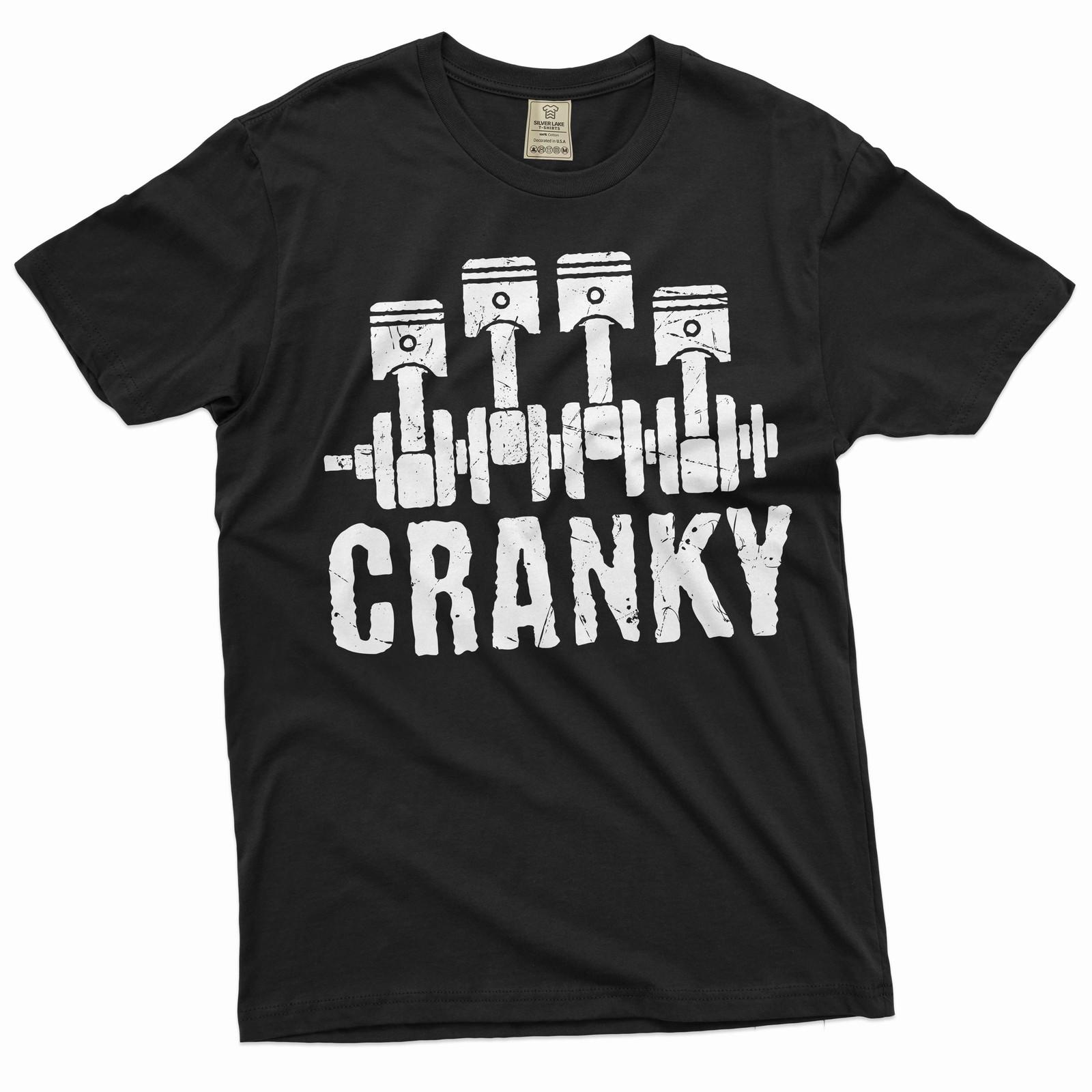 Men s funny Mechanic Tee Engine Shirt Cranky T-Shirt Mens Womens Tees Top Fathers day gift tee S