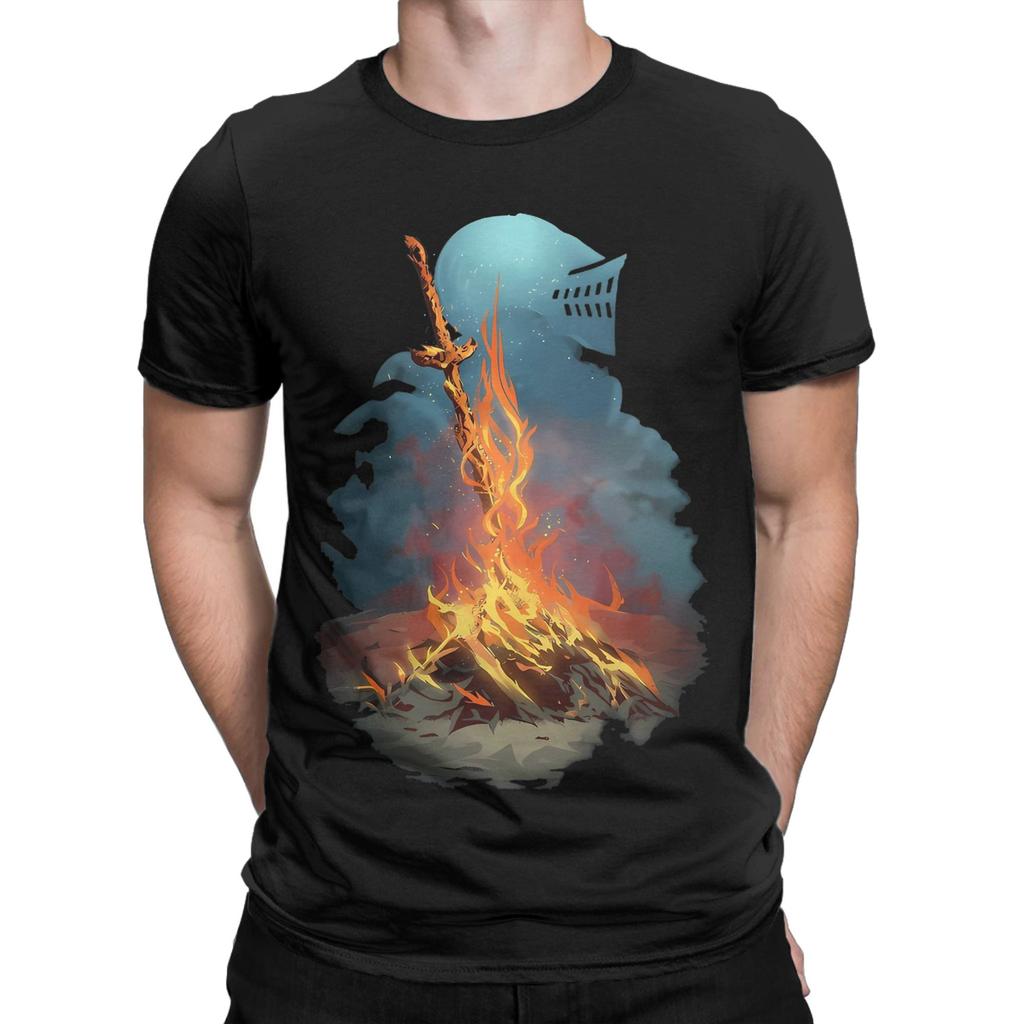Darks Game Soulsd Sun Gwyndolin Mens T Shirts Humor Tee Shirt Short Sleeve O Neck TShirts Cotton Summer Clothes