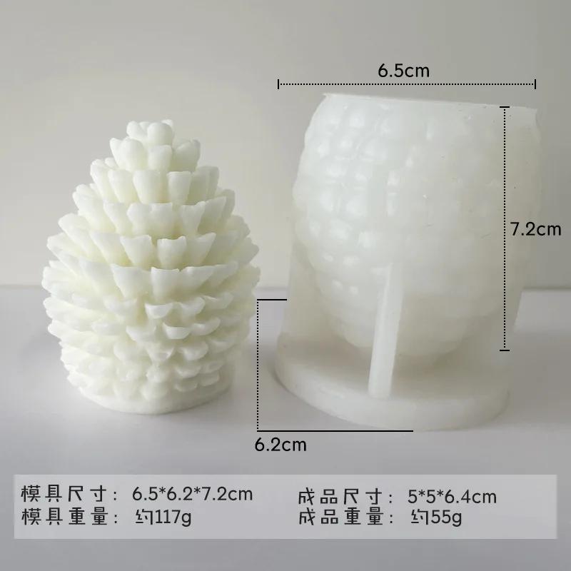 Neue Große Kiefernzapfen Silikon Kerzenform 3D Pinienkern Schokolade Back Kuchenform DIY Handwerk Gips Seife Harzform Weihnachtsgeschenk