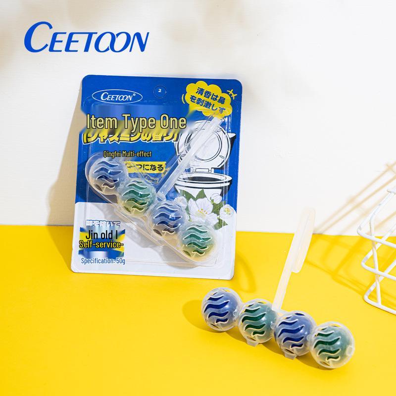 CEETOON Toilet Magic: Blue Effervescent Deodorizing Tablets for Cleaning and Removing Urine Stains and Scale.