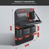 Multi-Pocket Rear Seat Organizer Premium Waterproof PU Leather Car Seat Back Pocket with Stain Proof Tablet Storage for Kids Tra
