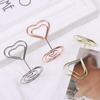 Desktop Decoration Heart Shape Rose Gold Photos Clips Table Numbers Holder Place Card Clamps Stand