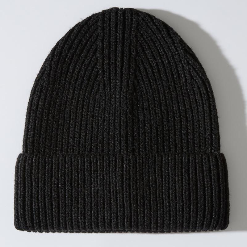 2025 Autumn/Winter Unisex Thick Knit Wool Hat - European & American Inspired Korean Style