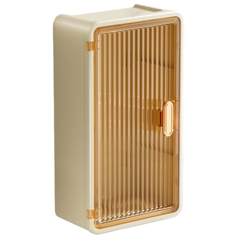 

No Drilling Wall Hanging Tissue Box/Storage Shelf Elegant Paper Towel Dispenser Hanging Rack for Kitchen and Living Room жёлтый