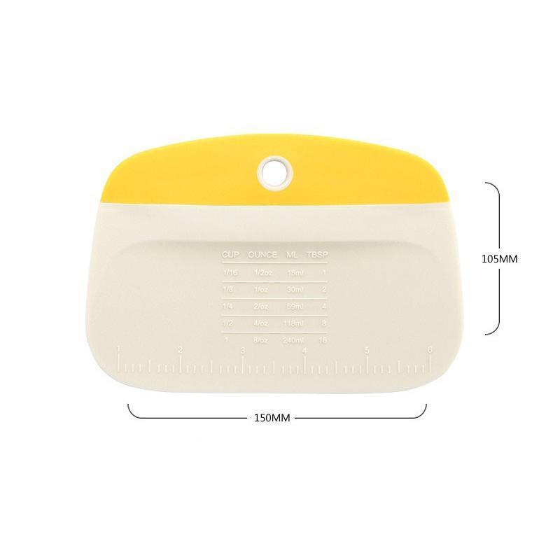 Dough Scraper Bowl Scraper Bread Cream Cake Pizza Cutter Bench Scraper Dough Cutter DIY Baking Kitchen Cooking Tools With Scale