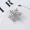 Christmas Snowflake Brooch, Alloy Diamond Brooch, Exquisite Flower Anti-Light Pin