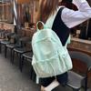 Lightweight Solid Color Backpack Travel Backpack Large Capacity Student Schoolbag