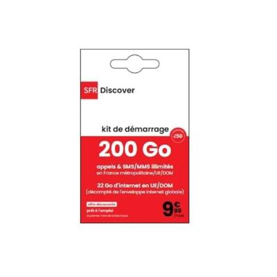 Karta SIM 5G SFR Discover, Pakiet Mobilny 200 GB z Nielimitowanymi Połączeniami i SMS/MMS