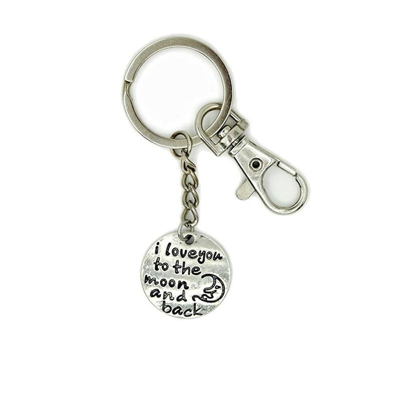 Buy Silver Keychain ,Charm Keychain ,I Love You To The Moon And Back