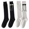 Womens Bowknot Crew Socks ,Middle Tube Solid Color Novelty Casual Cotton Socks, Ladies & Girls Long Socks