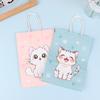 6Pcs Colorful Cartoon Cat Paw Print Paper Candy Bags Gift Bags With Handles For Pet Theme Kid Birthday Party Decorations Favors