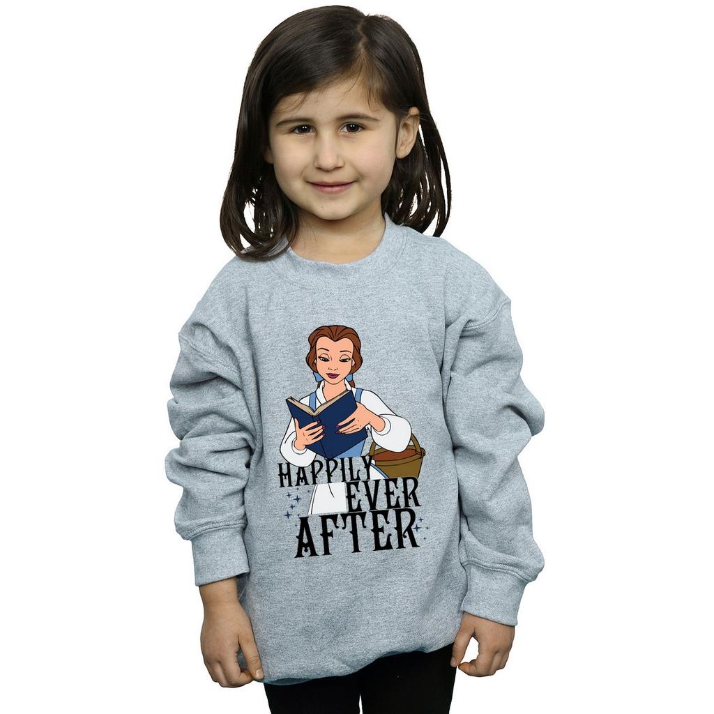 Beauty And The Beast Girls Happily Ever After Reading Belle Sweatshirt