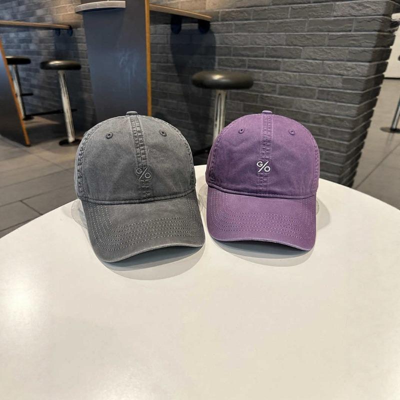 Simple small symbol embroidery retro washed cotton soft top baseball cap spring and summer outdoor sunshade curved brim hat