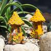 Angoily Solar Fairy House, Solar Resin Powered Garden Decor Creative Landscape Decoration for Yard Patio and Lawn Ornaments, Landscape, Fairy Garden