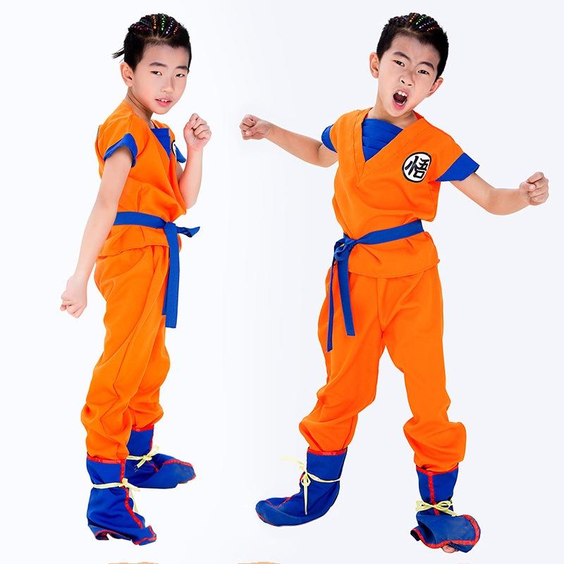 Vibrant Kids Adult Anime Dragon Ball Z Goku Cosplay Costume Set For Fancy Parties