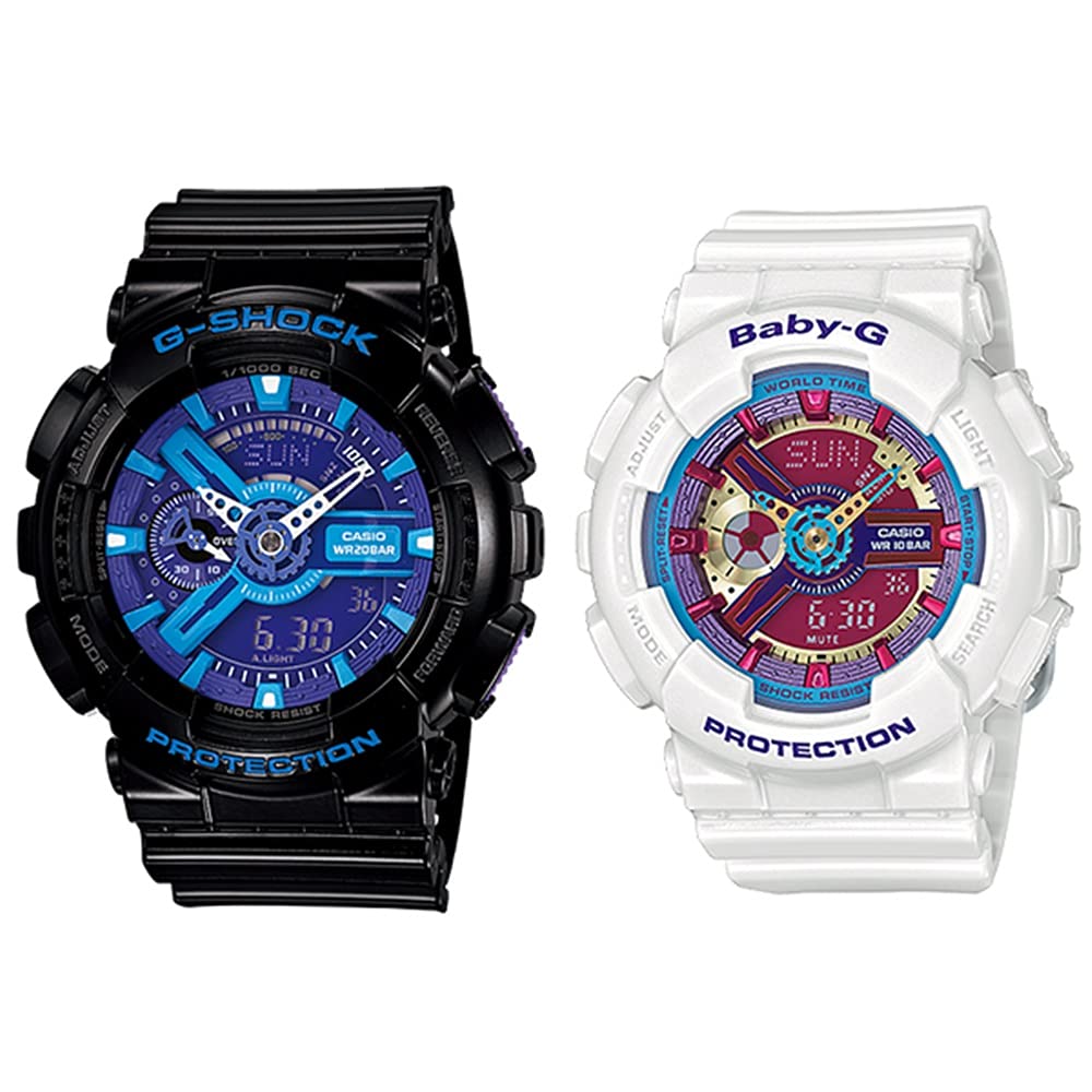 

[Casio] CASIO Waterproof Pair Watch G-SHOCK Baby-G Men s Women s GA-110HC-1AJFBA-112-7A Ana-Digi Multi-Function Watch