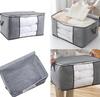 Comforter Blanket Storage Bags With Clear Window Sturdy Handles Storage Bag For Blankets, Quilts, Bedding, Pillows 60x40x35cm