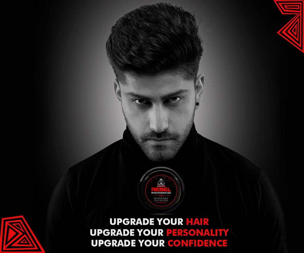 UrbanGabru Rebel Hair Styling Clay Wax for Men Strong Hold Matte Finish 85 Gm Pack of 1
