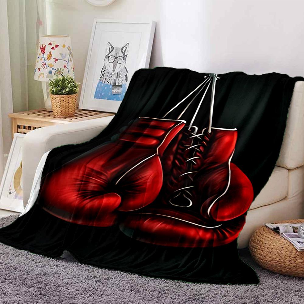 

1pc boxing gloves Throw Blanket Soft Flannel, Cozy All Season Polyester Perfect for Home, Office 80cmx120cm