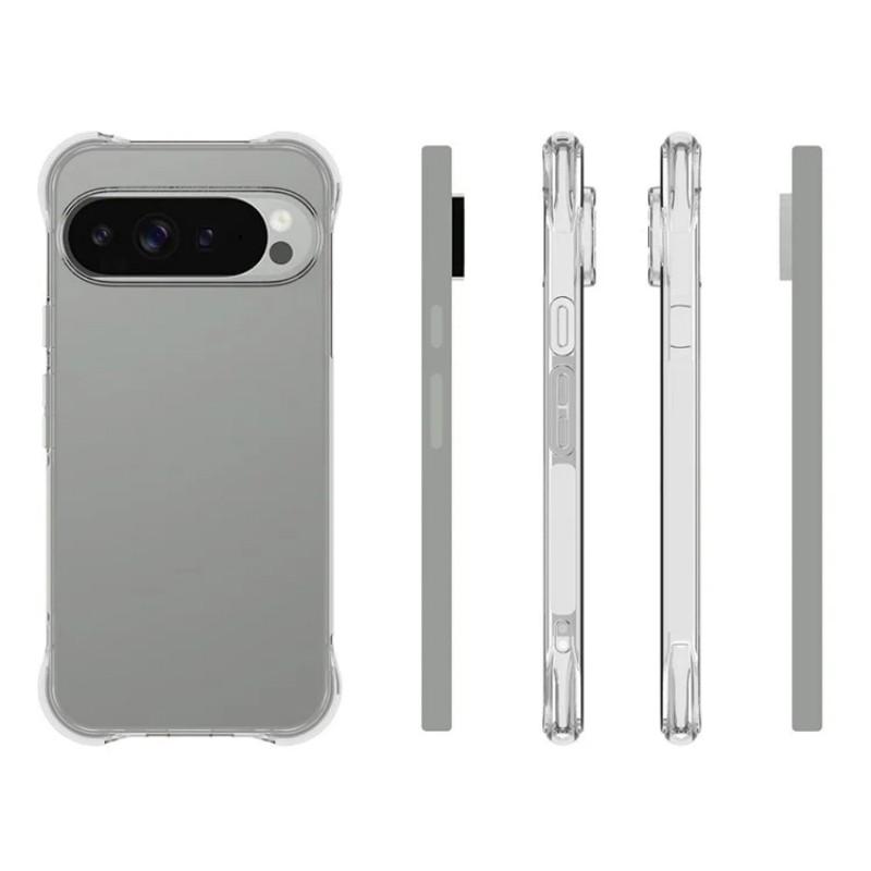 For Google Pixel 10 Pro XL Back Cover WANLONFENG TM Series 2.0mm Clear TPU Phone Case (Big Lens Hole)