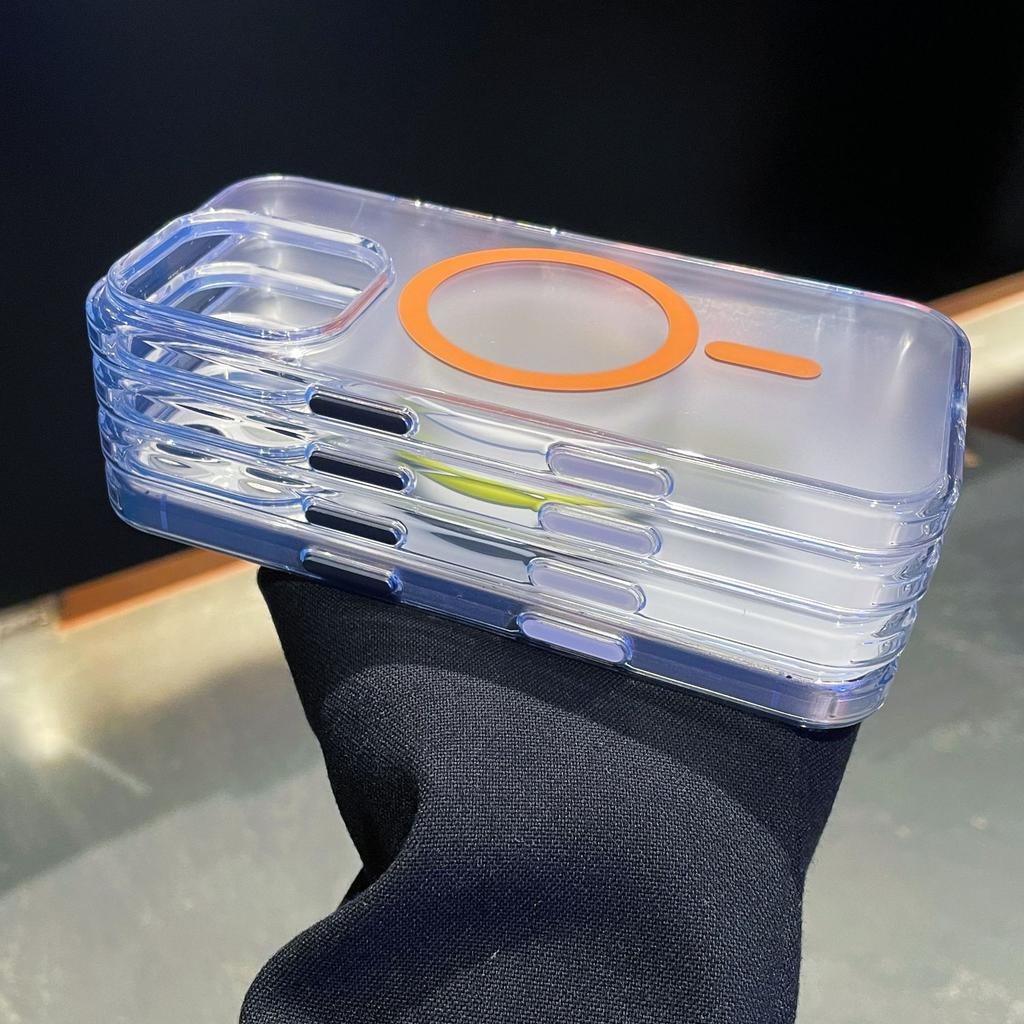 Applicable To Apple 17proMax Frosted Strong Magnetic Suction Phone Case Photography AI Button IPhone 16 Anti Fall Protection Case