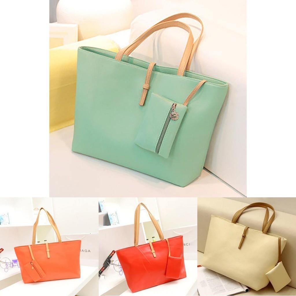 Chic Womens Faux Leather Tote Bag Perfect For Shopping With Unique Zippered Pockets