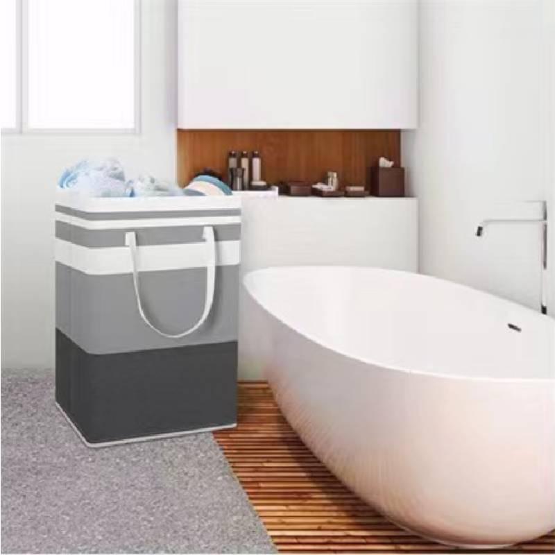 Bag 75l Storage Collapsible Tall Clothes Basket Canvas Material Capacity Large