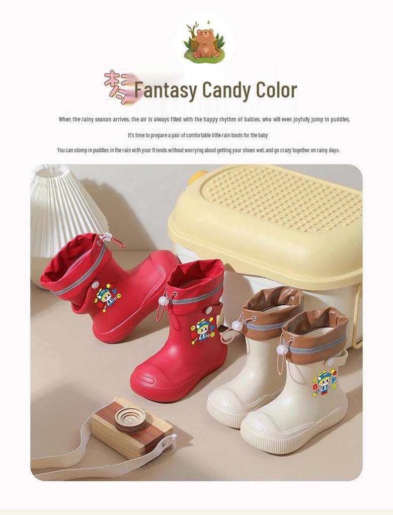 2026 New Style Children's Waterproof Rain Boots: Short Ankle, Non-Slip EVA for Boys and Girls