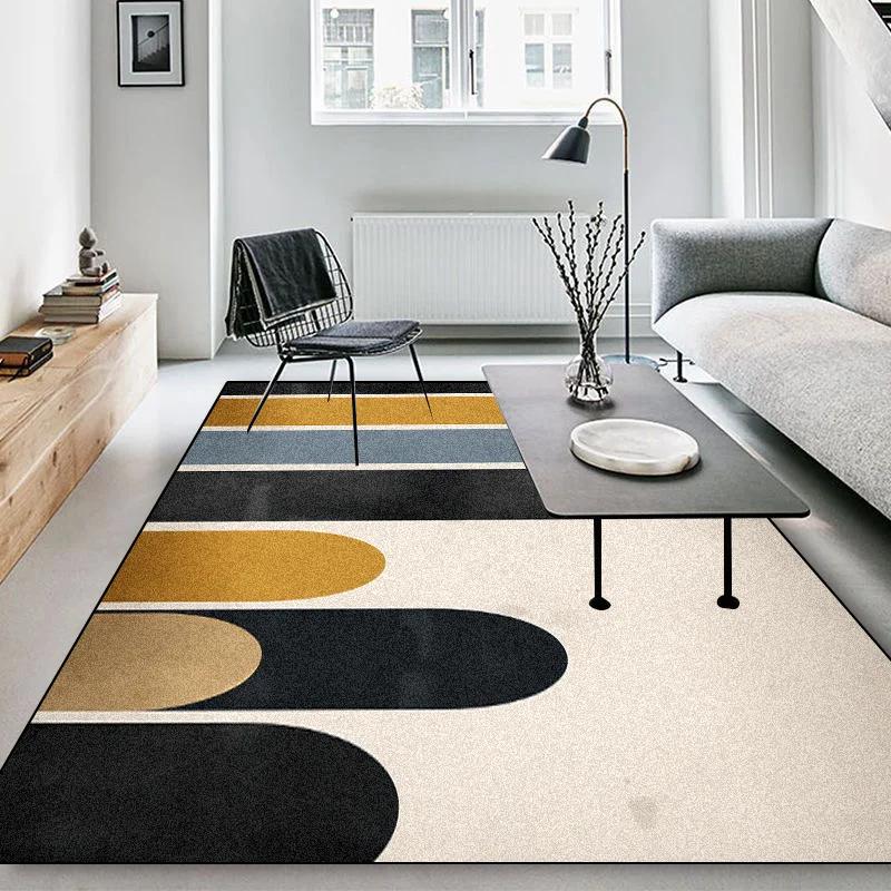 

Modern Geometric Abstract Carpets New Living Room Rug Large Area Decoration Rugs Bedroom Bedside Non-slip Soft Floor Mat 40x60cm