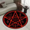 Multiple Sizes Pentagram Symbol Design Print Round Carpet Living Room Bedroom Table Chair Sofa Decorative Carpet Luxury Gifts
