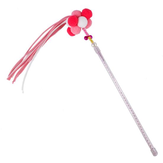 

Домашние кошки котенок помпон плюшевый мячик колокольчик кисточка дразнилка палочка игра кусать игрушка красный